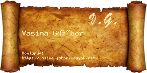 Vasina Gábor névjegykártya